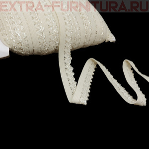 Резинка ажурная 12мм, арт.TBY-307 цв.бежевый (уп.100м)