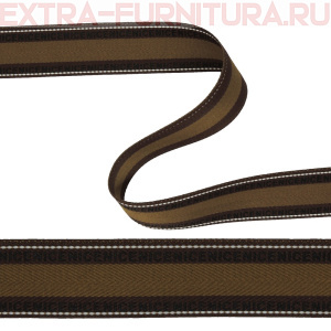 Тесьма Nice шир.25мм цв.коричневый (уп.43м) 