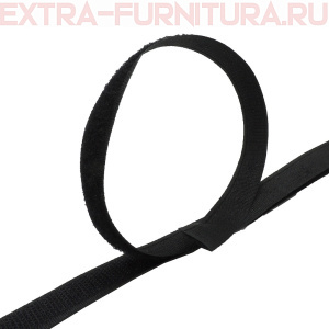 Лента контакт 16мм цв.черный 1325 (25м) Тип С