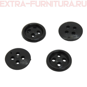 Пуговицы 14/4 черные,ПС-2 упаковка 1000 шт.