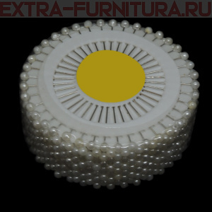 Булавки  "ромашка" арт. ТВ.РНА-01 38 мм, уп. 12рол. по 40 шт. цв.белый