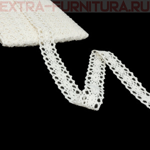 Тесьма вязаная арт.TBY-6307-1 шир.20мм, цв.28 молочный, уп.10м