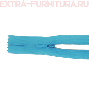 Молния потайная  № 3, 20 см, цв. 206 голубой п/э пл.9,3 гр/м