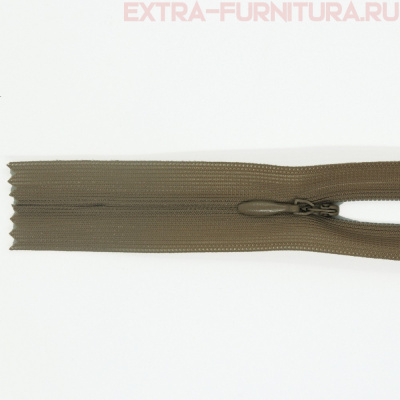 Молния потайная № 3, 50 см, цв. 297 серо-оливковый п/э пл.9,3 гр/м