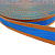 Стропа двухцветная, шир.30мм, цв. оранжевый/василек, уп.25м, пл. 17 гр/м