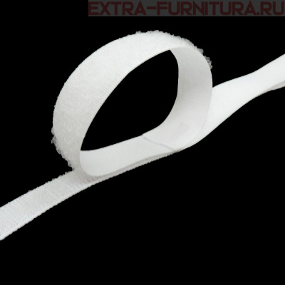  Лента контакт 20мм цв.белый 2001 (25м)