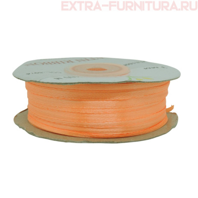 Лента атласная  3 мм  цв.074 оранжевый рул.100м