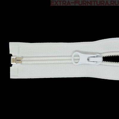 Молния Спираль разъемная дл. 40см, Т5, цв. белый, бегунок груша