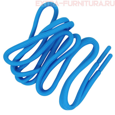 Шнурки круглые 150см, шир.6мм, цв.274 бирюзовый, пласт.наконечник, уп.100шт