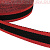 Стропа двухцветная, шир.30мм, цв. красный/черный, уп.25м, пл. 17 гр/м