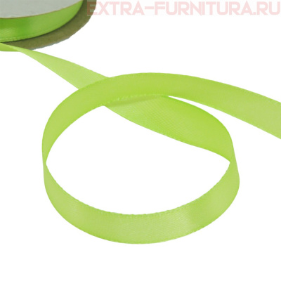 Лента атласная 12 мм цв. 128 олива рул. 27,42м 