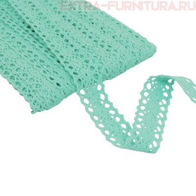 Тесьма вязаная арт.TBY-6307-1 шир.20мм, цв.24 мята, уп.10м