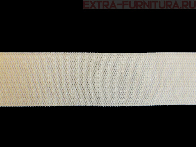 Резинка вязаная, 40мм (+/-2мм), цв.белый (уп.-50м*6 уп)