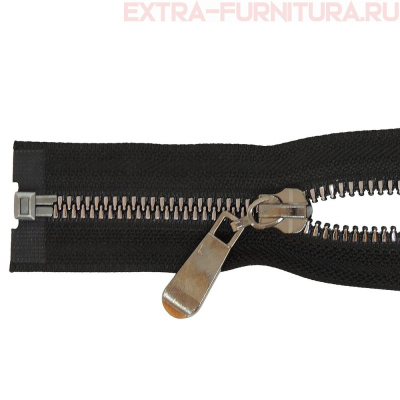 Молния декор Трактор Т5 1 замок, дл. 65см, цв.черный, усил. звено